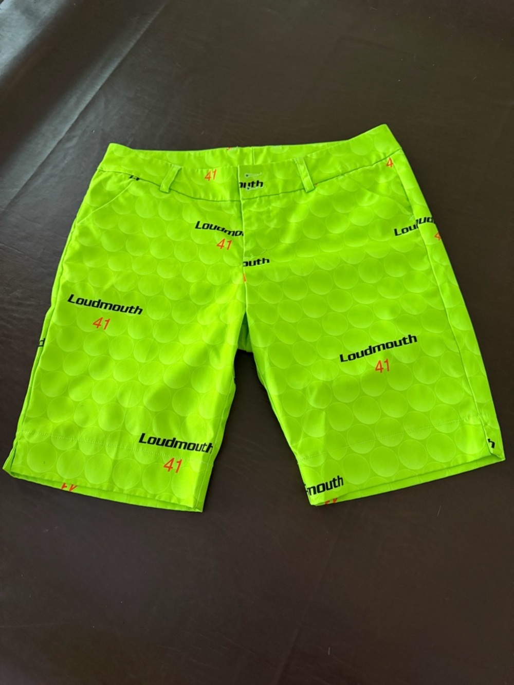 Loudmouth Women’s Neon Green Golf Shorts